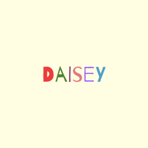 Daisey cover art with typography