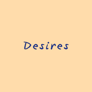 Desires cover art with typography