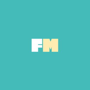FM cover art with typography
