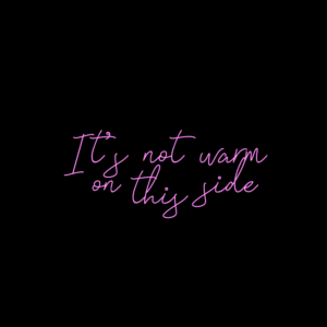 It's Not Warm On This Side cover art with typography