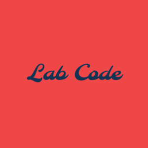 Lab Code cover art with typography