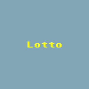 Lotto cover art with typography